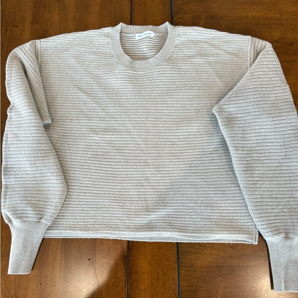 Cozy Ribbed Gray Sweater